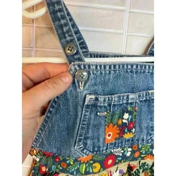 Handmade cottage core girls dress kids Measurements in photo - Picture 7 of 12